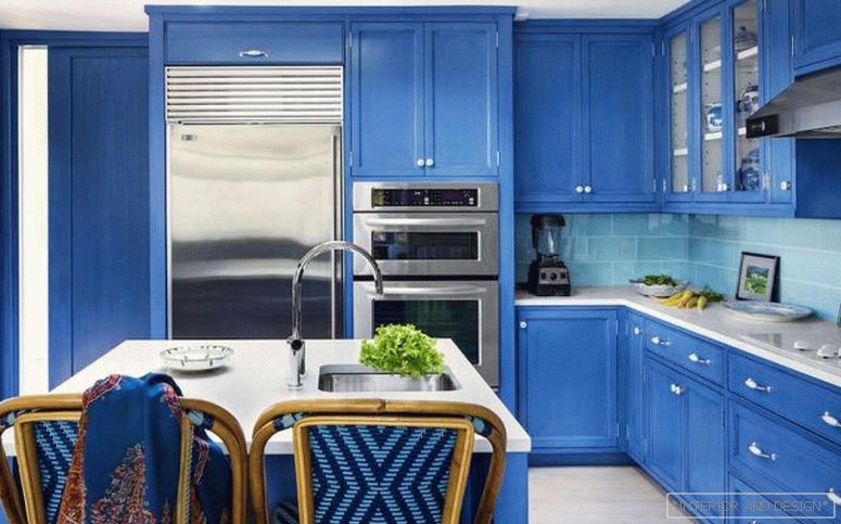 Кухні синього кольору 4