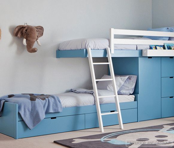 Дитяче ліжко з вбудованим шафою - 7