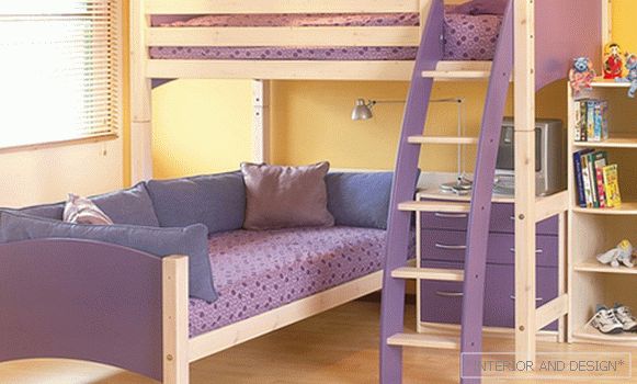 Дитяче ліжко з вбудованим диваном - 4