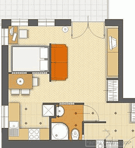 дизайн-проект однокімнатної квартири 3