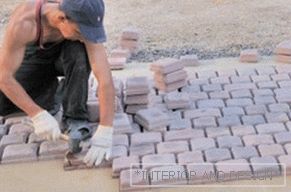 Укладка брусчатки на бетон