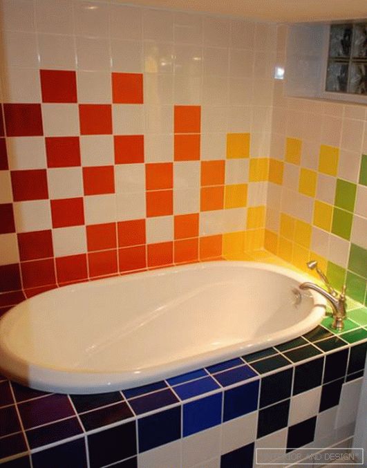 Плитка різних кольорів в Вінтер ванній - 4