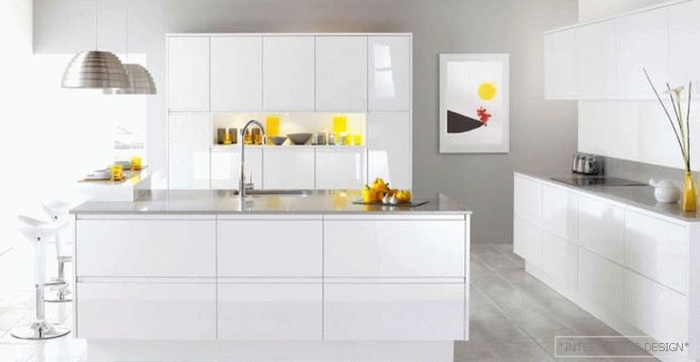Дизайн білої кухні 8