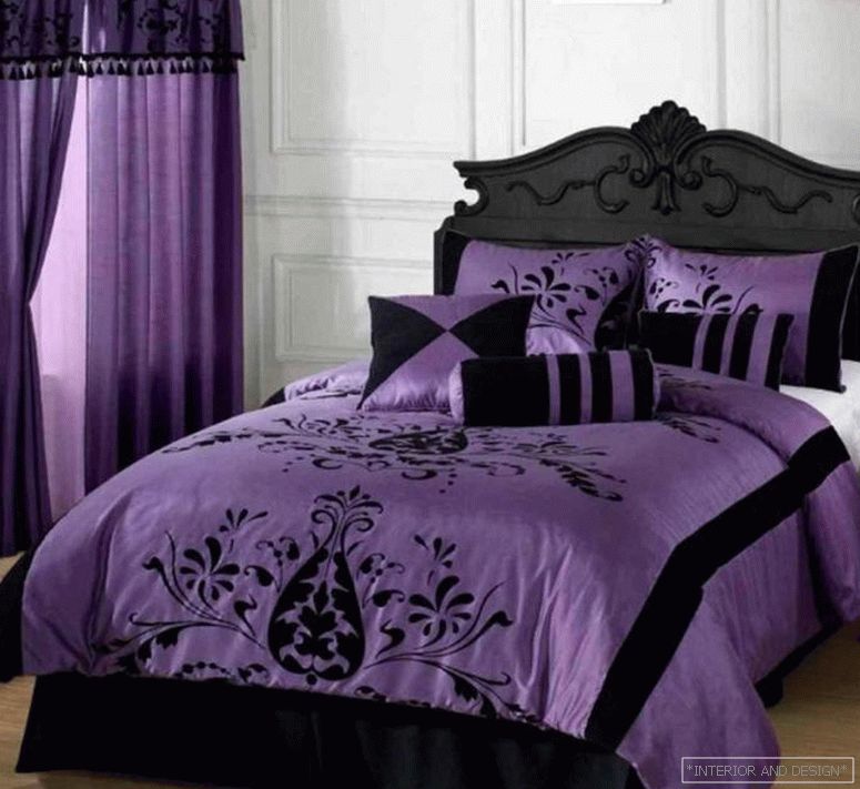 Фіолетові штори для спальні 2