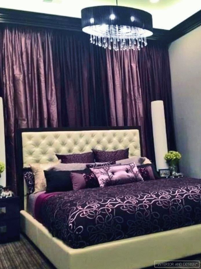 Фіолетові штори для спальні 3