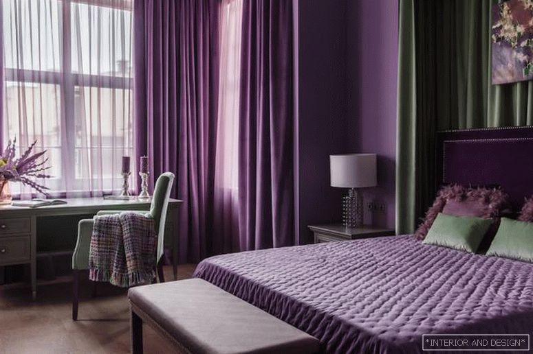 Фіолетові штори для спальні 5